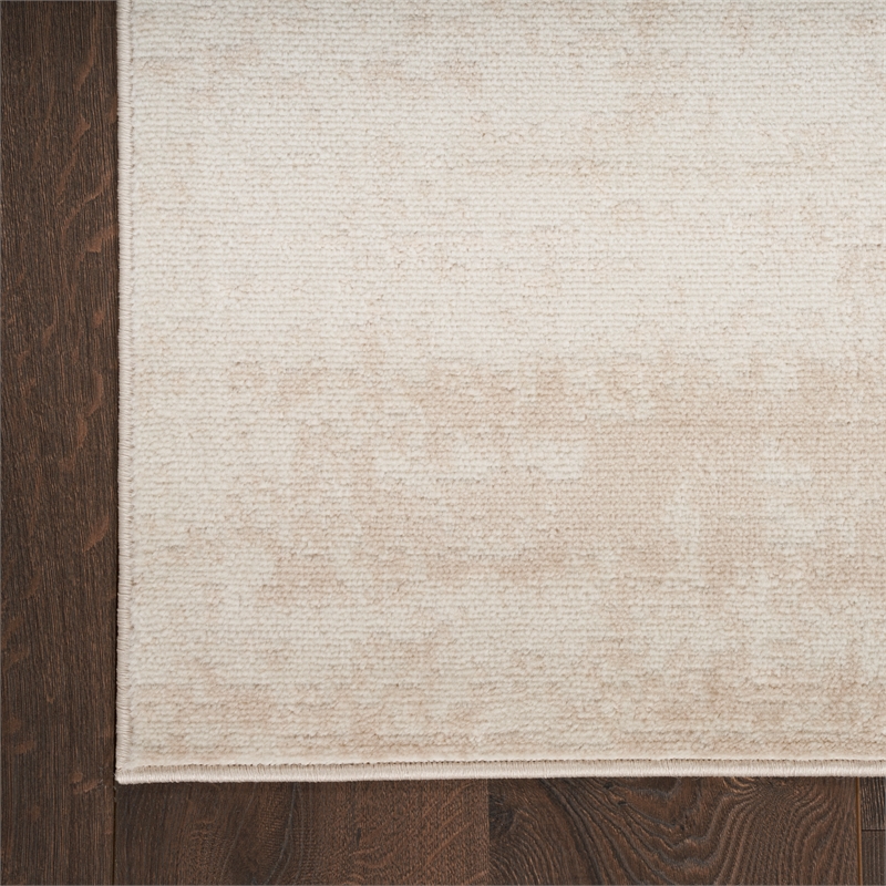 Nourison Serenity Home 9' x 12' Fabric Ivory Cream Modern Indoor Rug