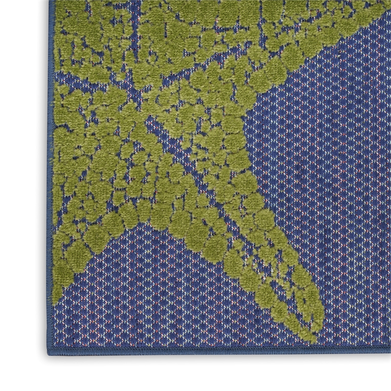 Nourison Aloha 6' x 9' Fabric Blue Multicolor Indoor/Outdoor Area Rug