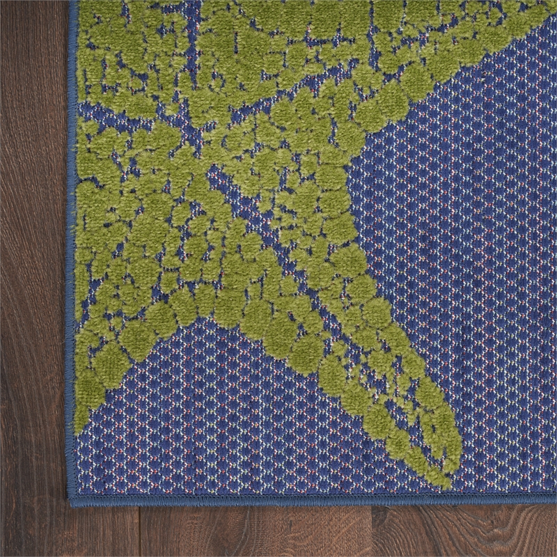 Nourison Aloha 6' x 9' Fabric Blue Multicolor Indoor/Outdoor Area Rug