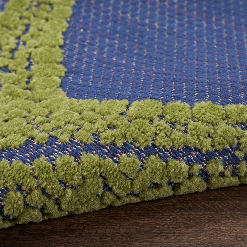 Nourison Aloha 6' x 9' Fabric Blue Multicolor Indoor/Outdoor Area Rug