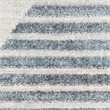 Astra Machine Washable 5' Round Fabric Ivory Blue Mid-Century Modern Indoor Rug