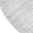 Astra Machine Washable 8' Round Fabric Ivory Blue Mid-Century Modern Indoor Rug