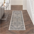 Nourison Concerto 8' Runner Ivory Blue Fabric Vintage Area Rug (8' Runner)
