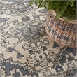 Nourison Concerto 5' x 7' Ivory Blue Fabric Vintage Area Rug (5' x 7')
