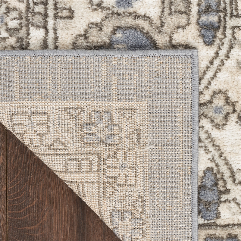 Nourison Concerto 8' Runner Blue Fabric Vintage Area Rug (8' Runner)