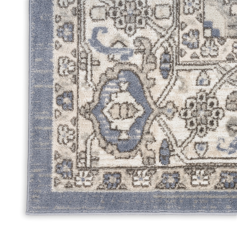 Nourison Concerto 4' x 6' Blue Fabric Vintage Area Rug (4' x 6')