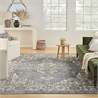 Nourison Concerto 4' x 6' Blue Fabric Vintage Area Rug (4' x 6')