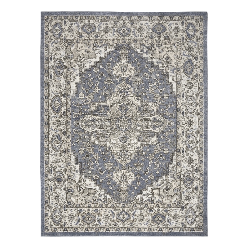 Nourison Concerto 4' x 6' Blue Fabric Vintage Area Rug (4' x 6')