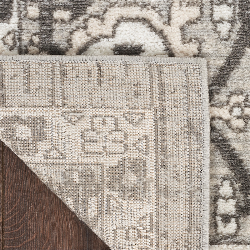 Nourison Concerto 8' Runner Gray Fabric Vintage Area Rug (8' Runner)