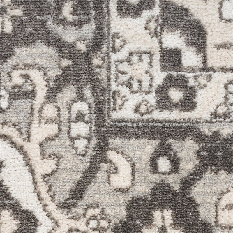 Nourison Concerto 8' Runner Gray Fabric Vintage Area Rug (8' Runner)
