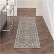 Nourison Concerto 8' Runner Gray Fabric Vintage Area Rug (8' Runner)