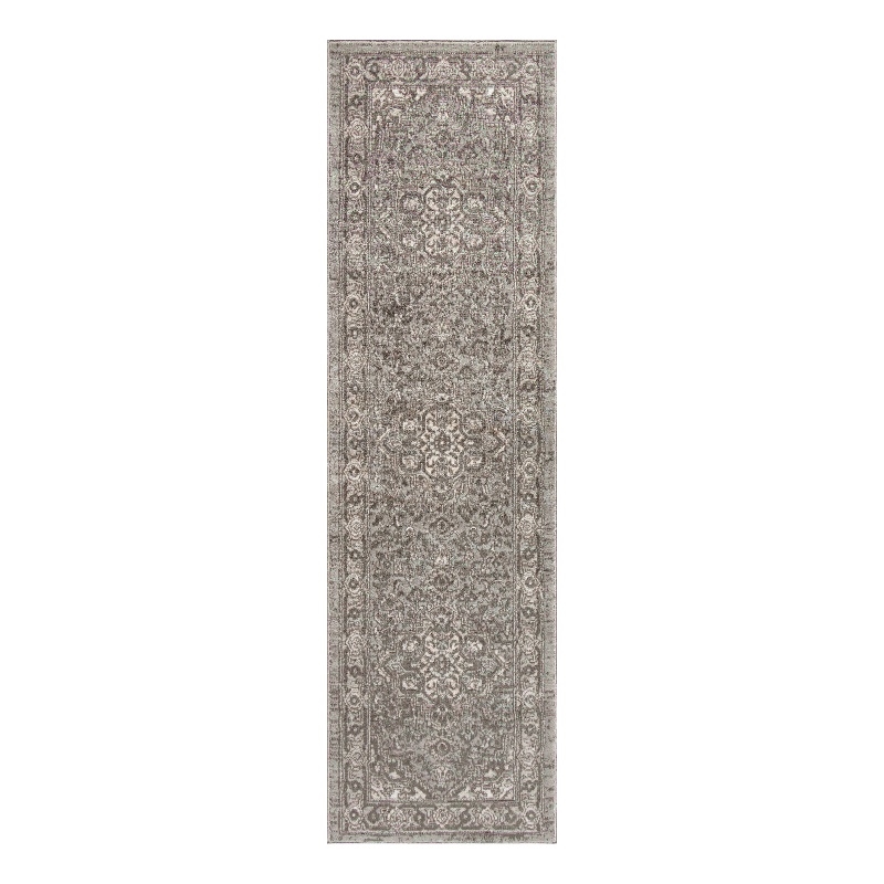 Nourison Concerto 8' Runner Gray Fabric Vintage Area Rug (8' Runner)