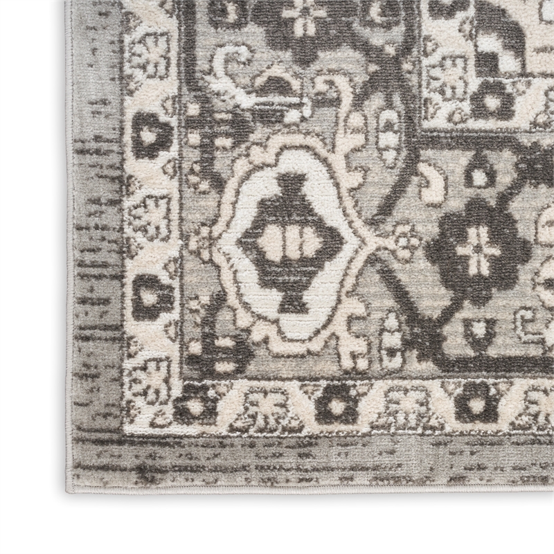 Nourison Concerto 5' x 7' Gray Fabric Vintage Area Rug (5' x 7')