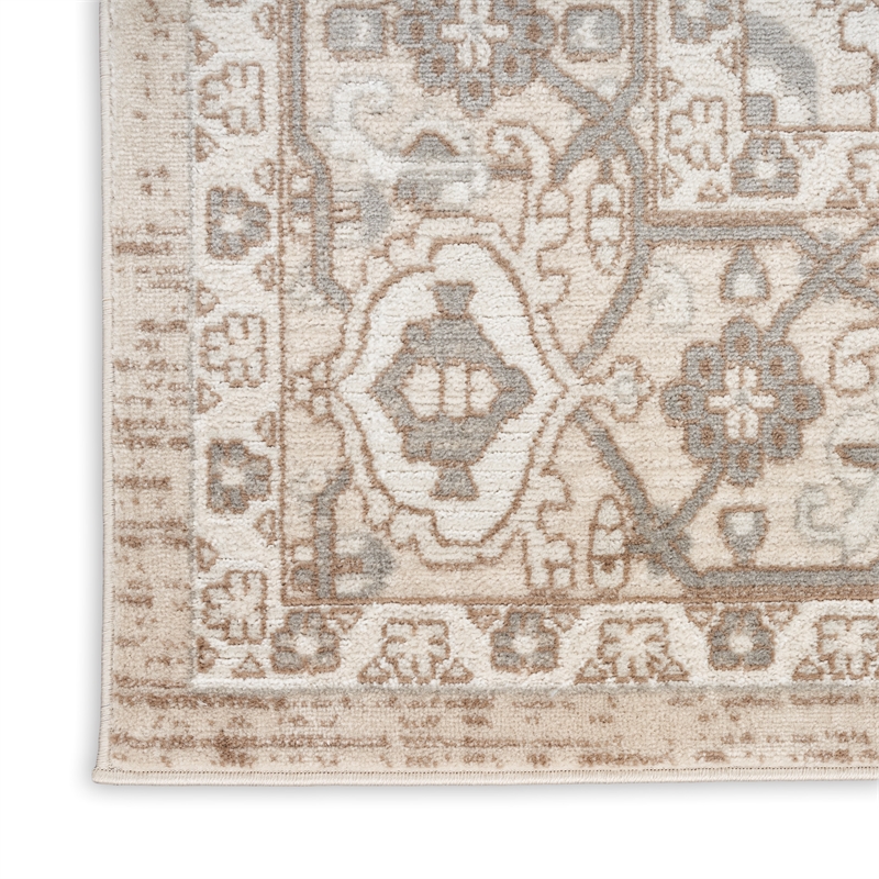 Nourison Concerto 5' x 7' Beige Fabric Vintage Area Rug (5' x 7')