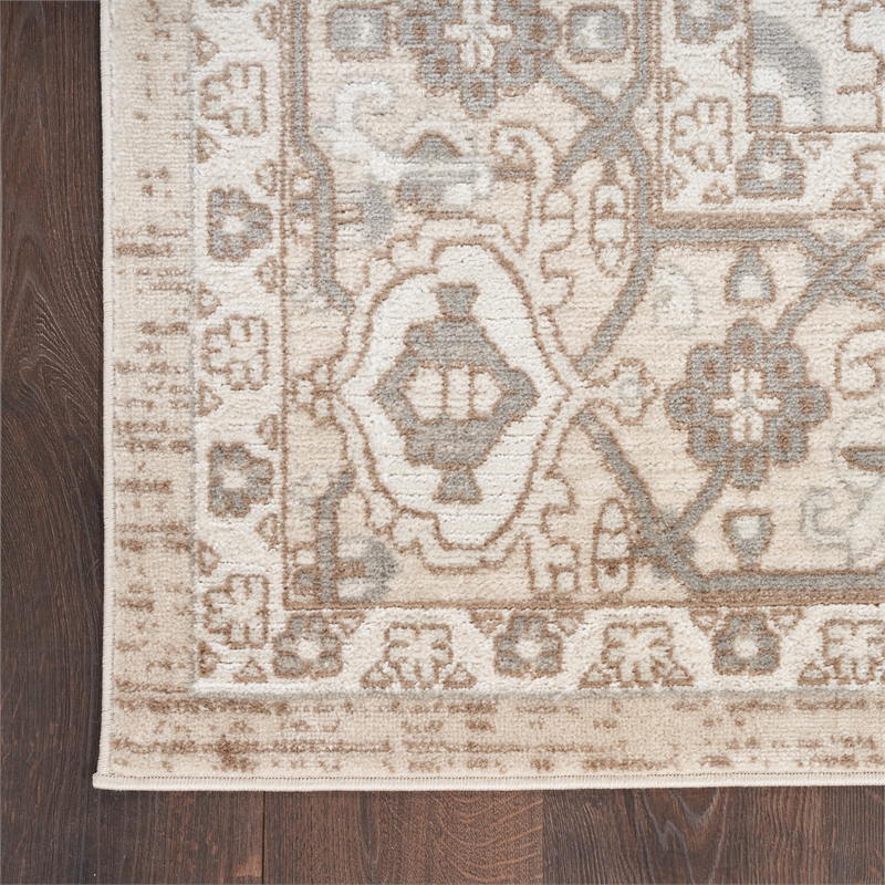Nourison Concerto 5' x 7' Beige Fabric Vintage Area Rug (5' x 7')