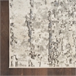 Nourison Concerto 8' Runner Ivory Blue Gray Fabric Modern Area Rug (8' Runner)