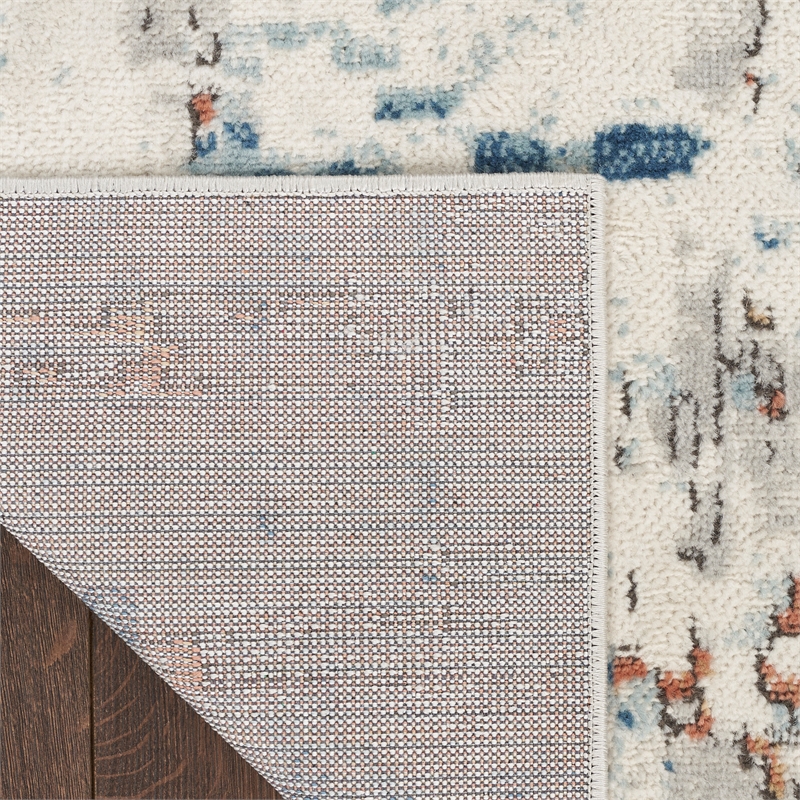 Nourison Concerto 8' x 10' Beige Blue Rust Fabric Modern Area Rug (8' x 10')