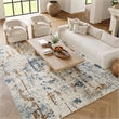 Nourison Concerto 8' x 10' Beige Blue Rust Fabric Modern Area Rug (8' x 10')