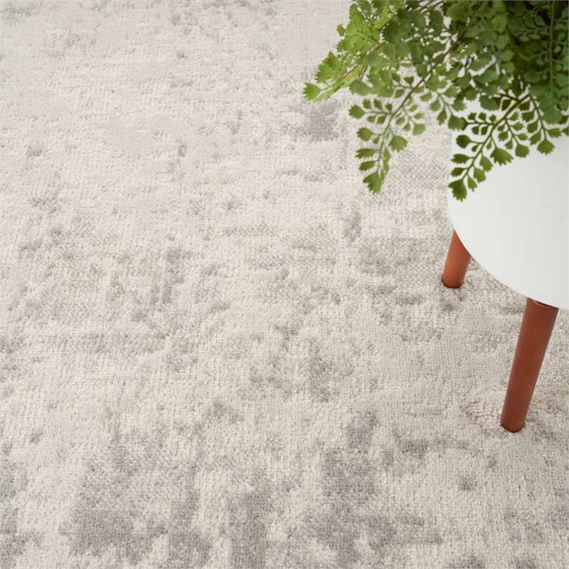 Nourison Concerto 5' x 7' Cream Gray Fabric Modern Area Rug (5' x 7')
