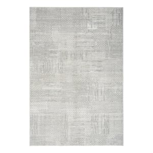 Nourison Glam 3'11&quot x 5'11&quot Fabric Silver Gray Modern Indoor Rug