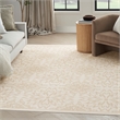 Nourison Jubilant 5' x 7' Ivory Beige Fabric Farmhouse Area Rug (5' x 7')