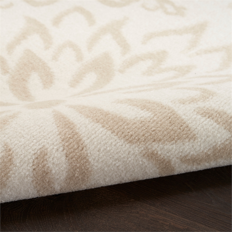 Nourison Jubilant 8' x 10' Ivory Beige Fabric Farmhouse Area Rug (8' x 10')