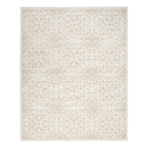 Nourison Jubilant 8' x 10' Ivory Beige Fabric Farmhouse Area Rug (8' x 10')
