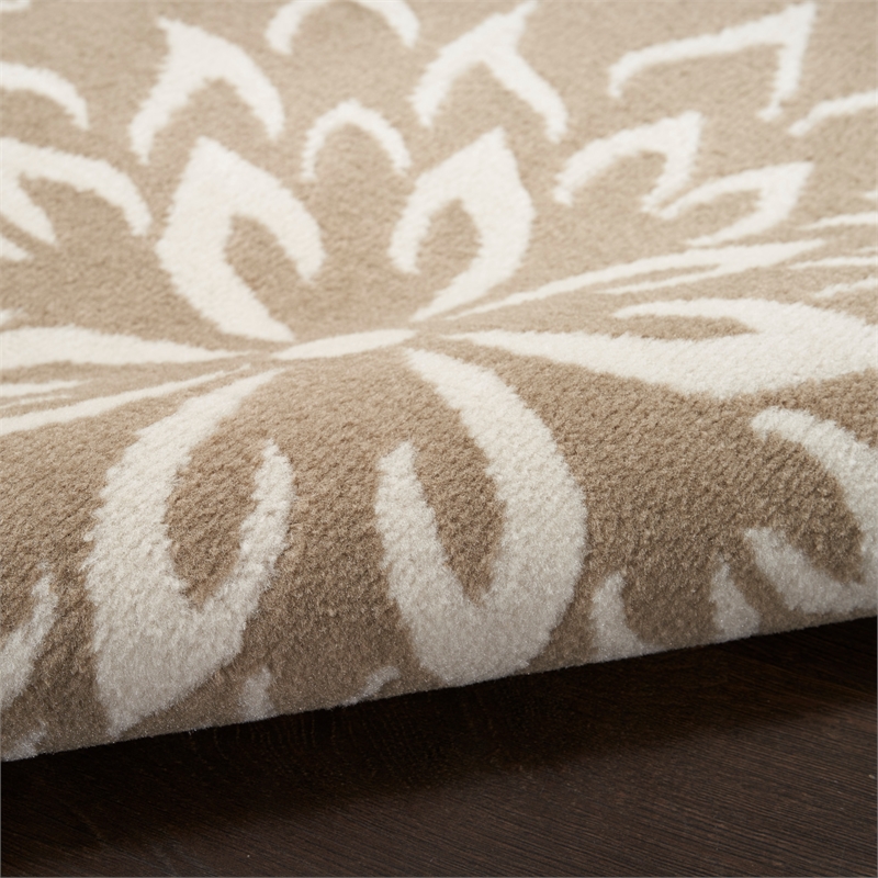 Nourison Jubilant 8' x 10' Taupe Fabric Farmhouse Area Rug (8' x 10')