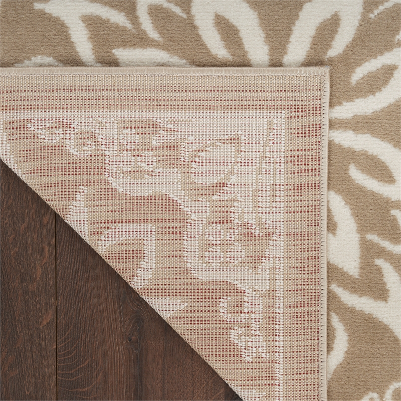 Nourison Jubilant 8' x 10' Taupe Fabric Farmhouse Area Rug (8' x 10')
