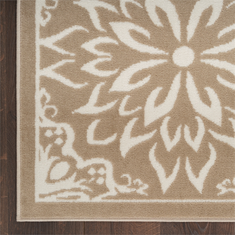 Nourison Jubilant 8' x 10' Taupe Fabric Farmhouse Area Rug (8' x 10')
