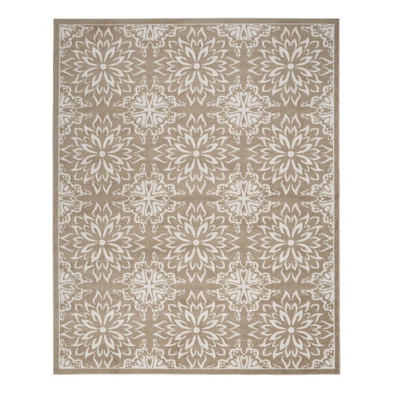 Nourison Jubilant 8' x 10' Taupe Fabric Farmhouse Area Rug (8' x 10')