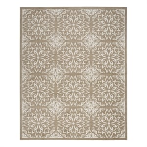 Nourison Jubilant 8' x 10' Taupe Fabric Farmhouse Area Rug (8' x 10')