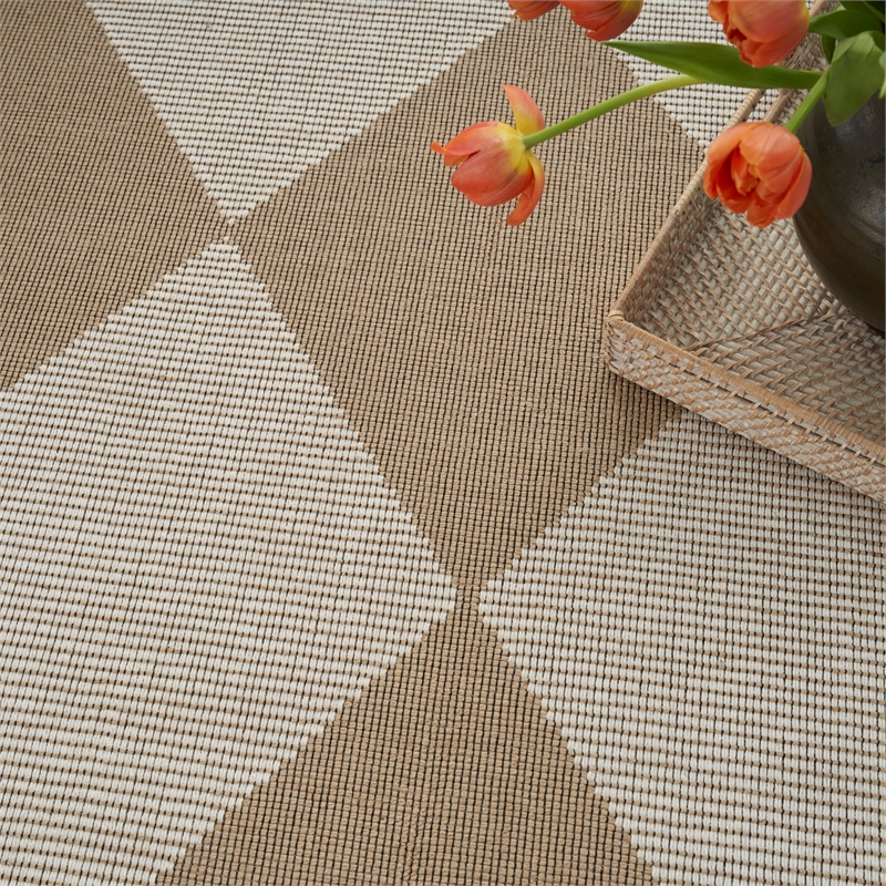 Nourison Washable Modern Jute 8' x 10' Fabric Natural Ivory Modern Indoor Rug
