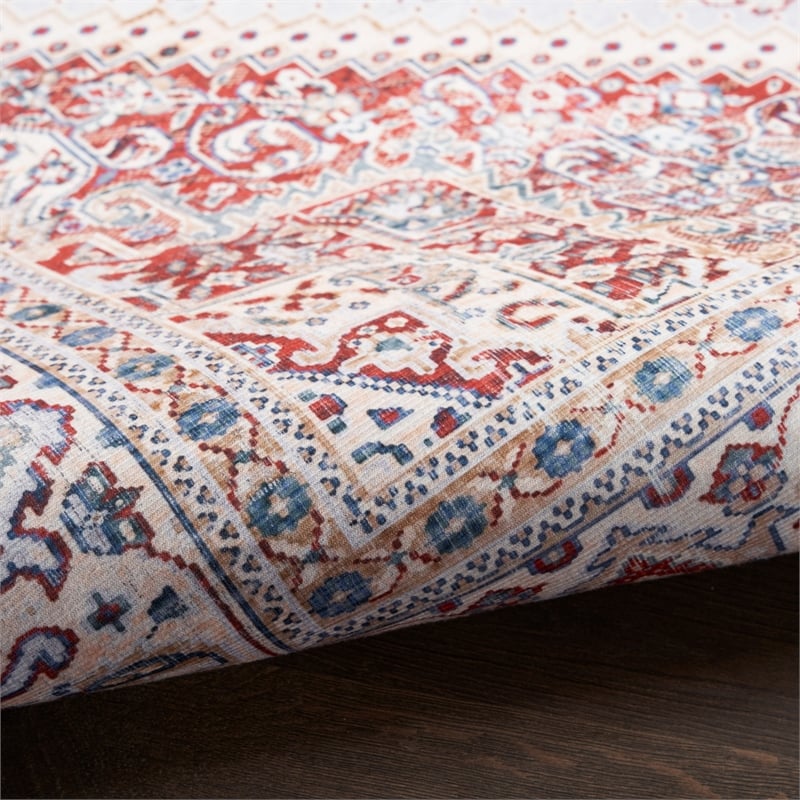 Nourison Vintage Home 5' x 7' Fabric Ivory Red Bohemian Indoor Rug