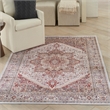 Nourison Vintage Home 5' x 7' Fabric Ivory Red Bohemian Indoor Rug