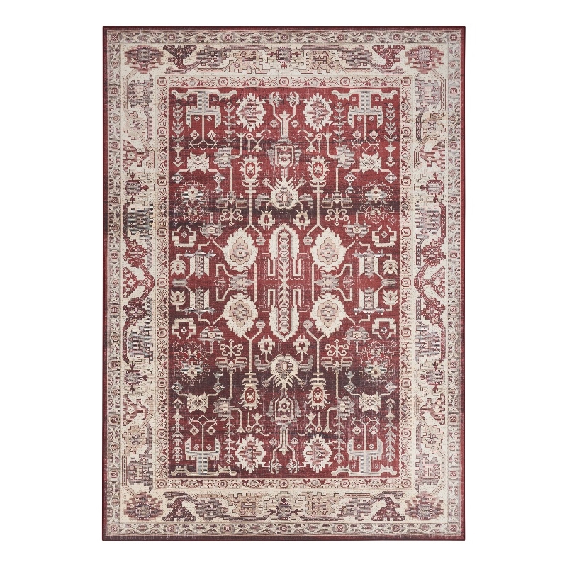 Nourison Vintage Home 5' x 7' Fabric Red Bohemian Indoor Rug
