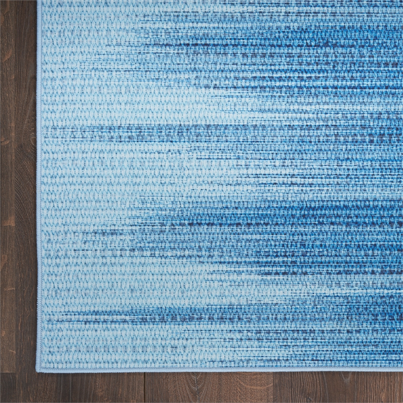 Nourison Vintage Home 6' x 9' Fabric Blue Modern Indoor Rug