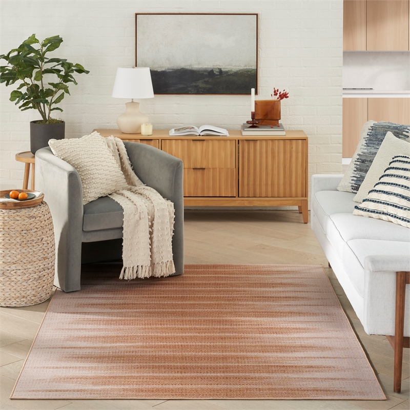 Nourison Vintage Home 6' x 9' Fabric Brown Modern Indoor Rug