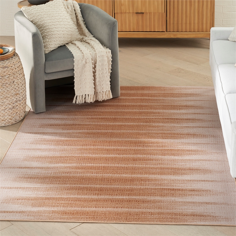 Nourison Vintage Home 5' x 7' Fabric Brown Modern Indoor Rug