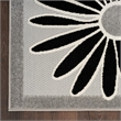 Nourison Aloha 12' Runner Black White Fabric Contemporary Area Rug (12' Runner)