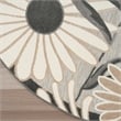 Nourison Aloha 5' x Round Beige Fabric Contemporary Area Rug (5' Round)