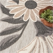 Nourison Aloha 5' x Round Beige Fabric Contemporary Area Rug (5' Round)