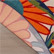 Nourison Aloha 4' x Round Multicolor Fabric Contemporary Area Rug (4' Round)