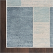 Nourison Astra Machine Washable 4' x 6' Blue Ivory Modern Fabric Indoor Rug
