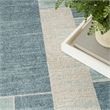 Nourison Astra Machine Washable 4' x 6' Blue Ivory Modern Fabric Indoor Rug