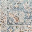 Nourison Astra Machine Washable 4' x 6' Light Blue Vintage Fabric Indoor Rug