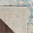 Nourison Astra Machine Washable 4' x 6' Light Blue Vintage Fabric Indoor Rug