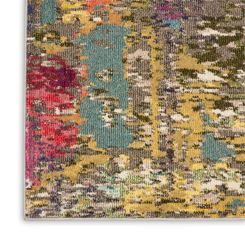 Celestial 9' x 12' Sunset/Multi-Color Fabric Modern & Contemporary Indoor Rug