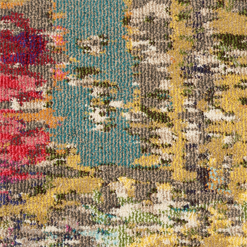 Celestial 9' x 12' Sunset/Multi-Color Fabric Modern & Contemporary Indoor Rug