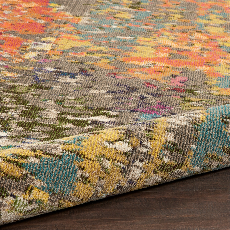 Celestial 9' x 12' Sunset/Multi-Color Fabric Modern & Contemporary Indoor Rug